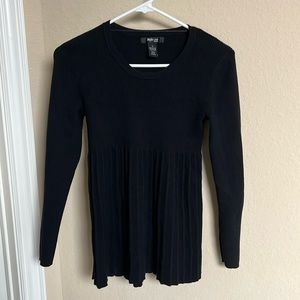 Style&co black ribbed babydoll sweater sz S
